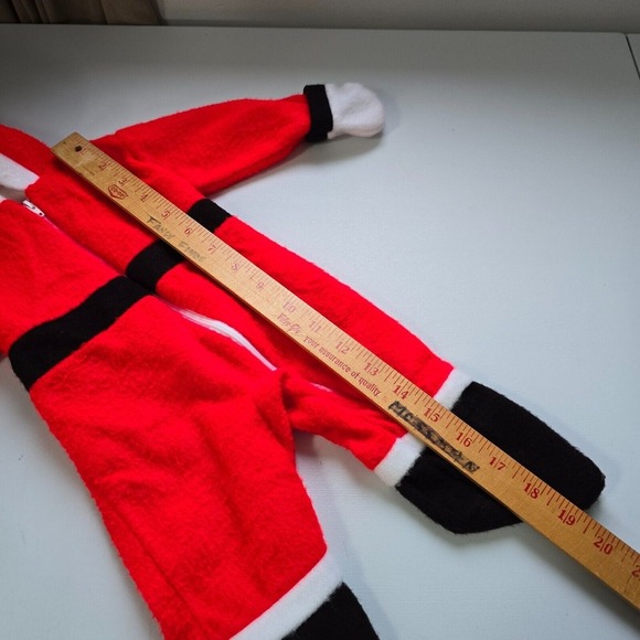 Vintage Infant Santa Sleeper Newborn Canadian Made Hooded Pajamas Holiday‎ Cozy - Picture 10 of 11